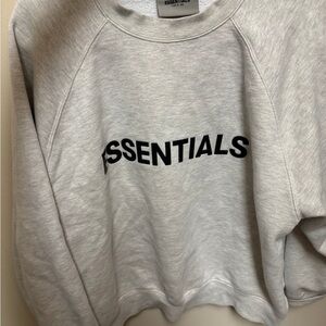 Essentials Fear Of God Oatmeal Crewneck Sweatshirt